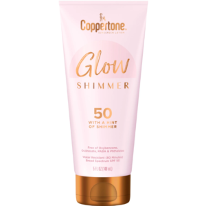 Coppertone Glow with Shimmer Sunscreen Lotion, SPF 50 Sunscreen, 5 Fl Oz
