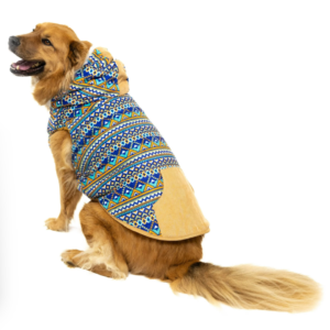 Vibrant Life Fair Isle Dog Hooded Jacket, Blue, XL